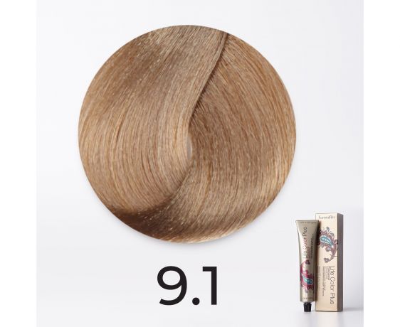 Краска для волос FarmaVita Life Color Plus 9.1 очень светлый пепельный блондин, 100мл