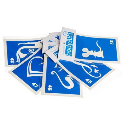 Трафареты для боди-арт IRISK 7х9см синие (в ассорт.)