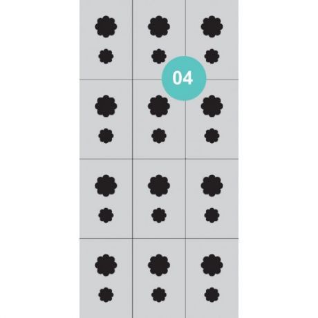 Aeropuffing Stencil №04 - трафарет №04 (цветочки)