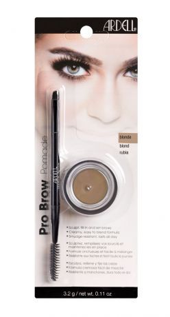 Помада влагостойкая для бровей с кистью, светло-коричневая Ardell Brow Pomade (Blonde) 3 г
