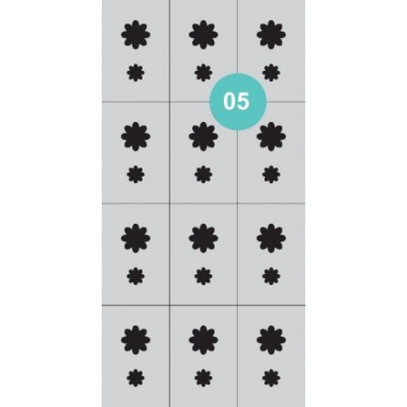 Aeropuffing Stencil №05 - трафарет №05 (ромашки)