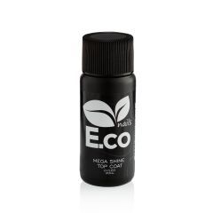Верхнее покрытие для гель-лака мега блеск E.co Nails Mega Shine Top Coat No Sticky, 30 мл