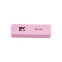 Баф для ногтей E.co Nails мини розовый 100/180