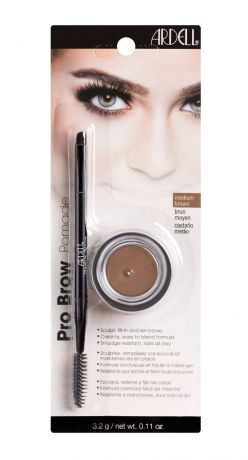 Помада влагостойкая для бровей с кистью, средне-коричневая Ardell Brow Pomade (Medium brown) 3 г