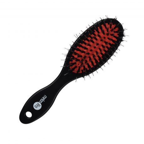 Щетка для волос Мelon Pro, нейлон и натуральная щетина на пластиковой основе, 7 рядов, 180‘*46мм