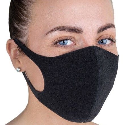 Маска угольная многоразовая PITTA черная E.Co Nails 