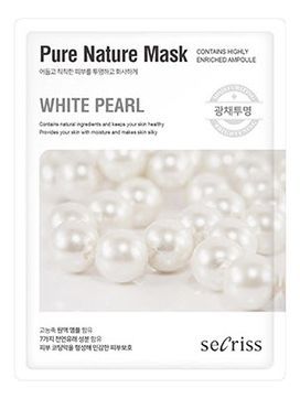 AH Secriss Маска для лица тканевая SECRISS PURE NATURE MASK Pack-White pearl 25мл
