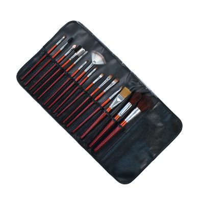 Професииональный набор кистей в кож/зам пенале "IRISK", 15 предметов