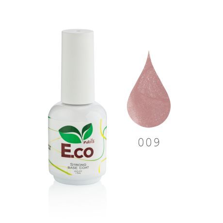 Базовое покрытие для гель-лака для жестких и длинных ногтей E.co Nails Strong Base Coat №09, 15 мл