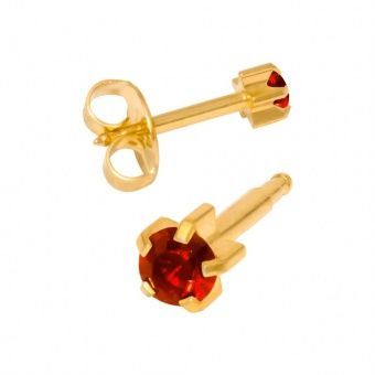 R 101-в крапане, средний размер, темно-красное стекло, стальные с золотым покрытием