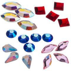 Стразы Сваровски Австрия геометрия цветные, 10шт (в ассорт)