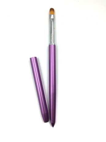 Кисть овальная с колпачком "Розовая"