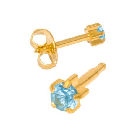 R 103-в крапане, средний размер, голубое стекло, стальные с золотым покрытием в лапках