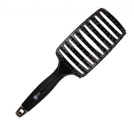 Щетка для волос Мelon Pro, нейлон и натуральная щетина на пластиковой основе, 9 рядов, 255*75мм