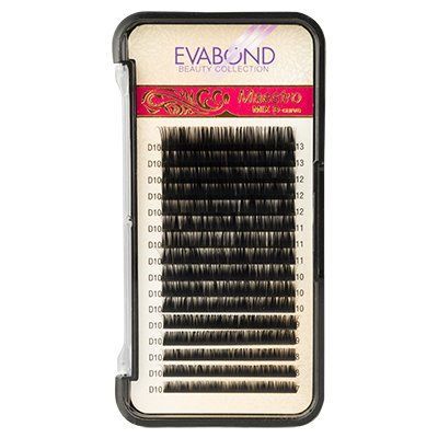 ресницы на ленте EVABOND Maestro, 16 линий, 0,10 D-изгиб, MIX