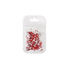 Стразы MIX размеров красные E.Co Nails, 300шт