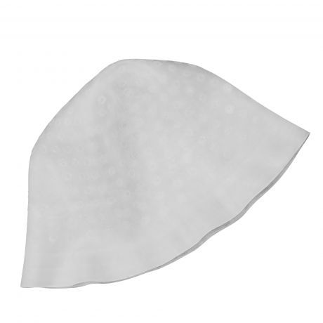 Шапка для мелирования силиконовая с полями белая, розовая с крючком (средняя перфорация) арт.HS56939