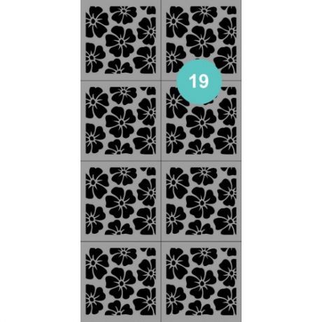 Aeropuffing Stencil №19 - трафарет №19 (цветы)