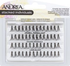 Ресницы пучковые безузелковые длинные черные Andrea Natural Long