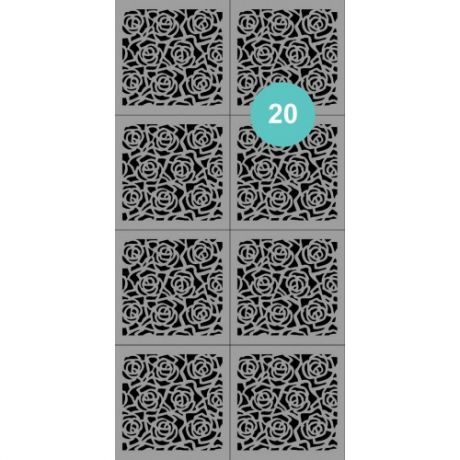 Aeropuffing Stencil №20 - трафарет №20 (розочки)