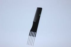 Расческа АБС-пластик для начеса с металлическими зубцами 190 мм арт.BLACK-016