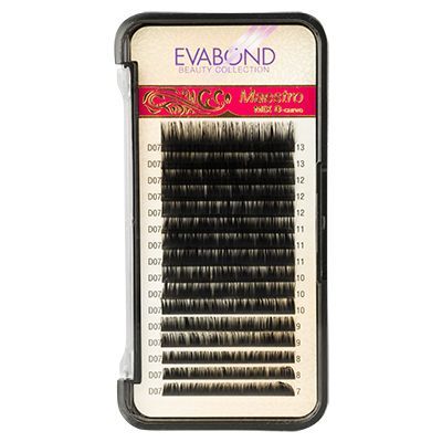 ресницы на ленте EVABOND Maestro, 16 линий, 0,07 D-изгиб, MIX