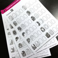 Тренировочные карты для росписи ногтей - Дизайн ногтей от А до Я