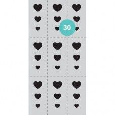 Aeropufﬁng Stencil №30 — трафарет №30 (сердца)