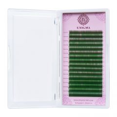 Ресницы Enigma микс 0,10/C+/7-13 mm "Зелёный" (16 линий)