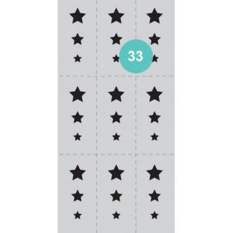 Aeropuffing Stencil №33 - трафарет №33 (звездочки)