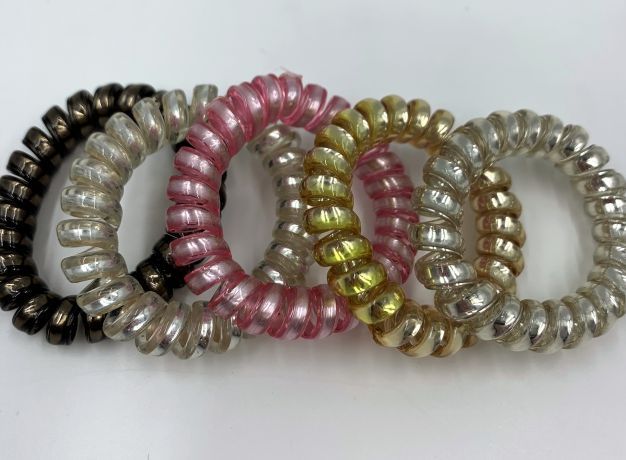 Резинки для волос цветные с полоской Melon Pro d 5,5см