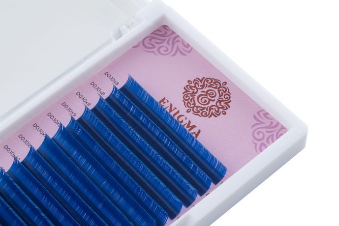 Ресницы Enigma микс 0,10/C+/7-13 mm "Синий" (16 линий)