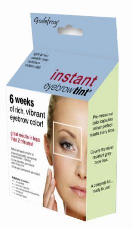 Краска-хна для бровей синтетическая светло-коричневая Godefroy 15 капсул