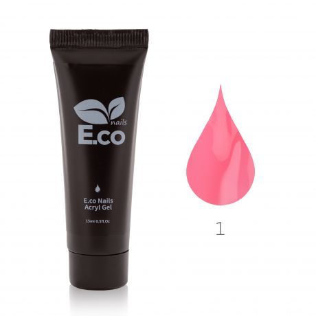 Полигель (акригель) для ногтей в тубе E.co Nails №01, 15 гр