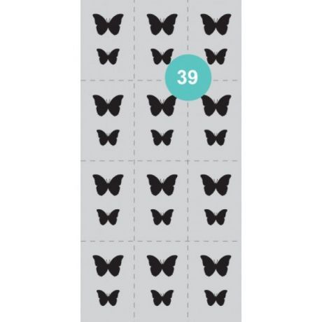 Aeropuffing Stencil №39 - трафарет №39 (бабочки)