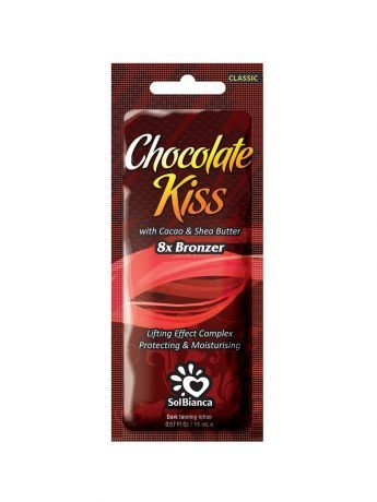 Крем для солярия с маслом какао, маслом Ши, 8-компонентный бронзатор SolBianca Chocolate Kiss 15 мл