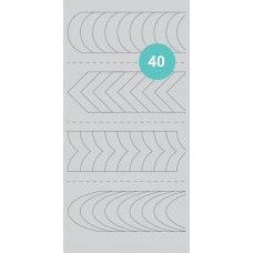 Aeropufﬁng Stencil №40 - трафарет №40 (френч)