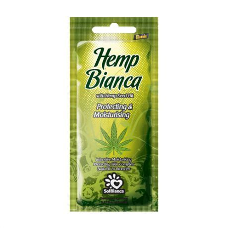 Крем для солярия с маслом семян конопли, церамидами, фосфолипидами  SolBianca Hemp Bianca 15 мл