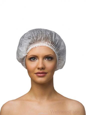 Шапочка Шарлотта белая, 100 шт/уп