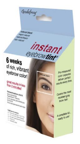 Краска-хна для бровей синтетическая черная Godefroy 15 капсул 