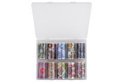 Фольга E.Co Nails с рисунокм в большой коробке  (10 шт/уп.)