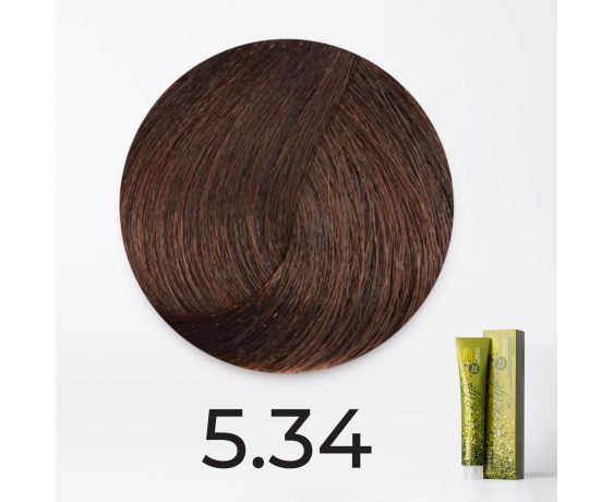 Краска для волос FarmaVita B.Life Color 5.34 Светло-каштановый золотисто-медный, 100мл