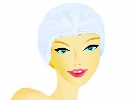 Шапочка-клип голубая 50 шт. в упаковке