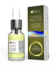 Масло для ногтей сухое укрепляющее с шиммером  Milv &quot;LYCHEE&quot; 15мл.