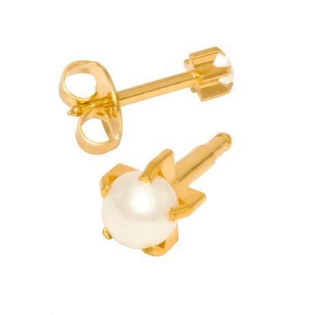 L 1301-в крапане, большой размер, жемчужный пластик, стальные с золотым покрытием в лапках