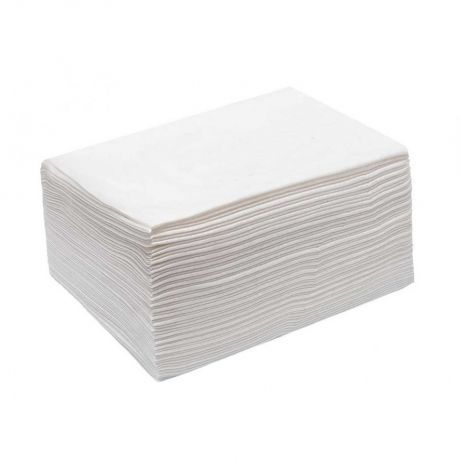 Полотенце одноразовое Эстетика 40х90, спанлейс 40г/м2, белое, 50 шт/уп