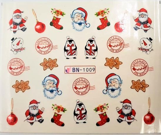 Наклейки для ногтей "Новогоднее чудо" BN1009