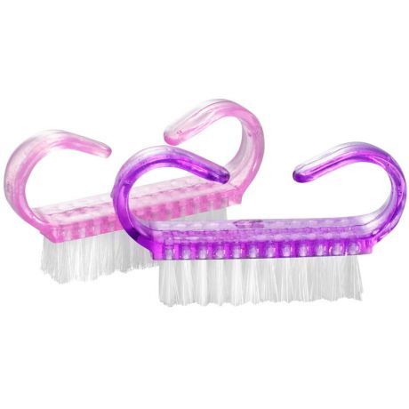 Щетка E.co Nails для ногтей с изогнутыми ручками маленькая 