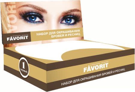 Набор для окрашивания бровей и ресниц графит №4