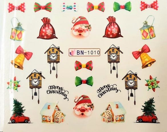 Наклейки для ногтей "Новогоднее чудо" BN1010